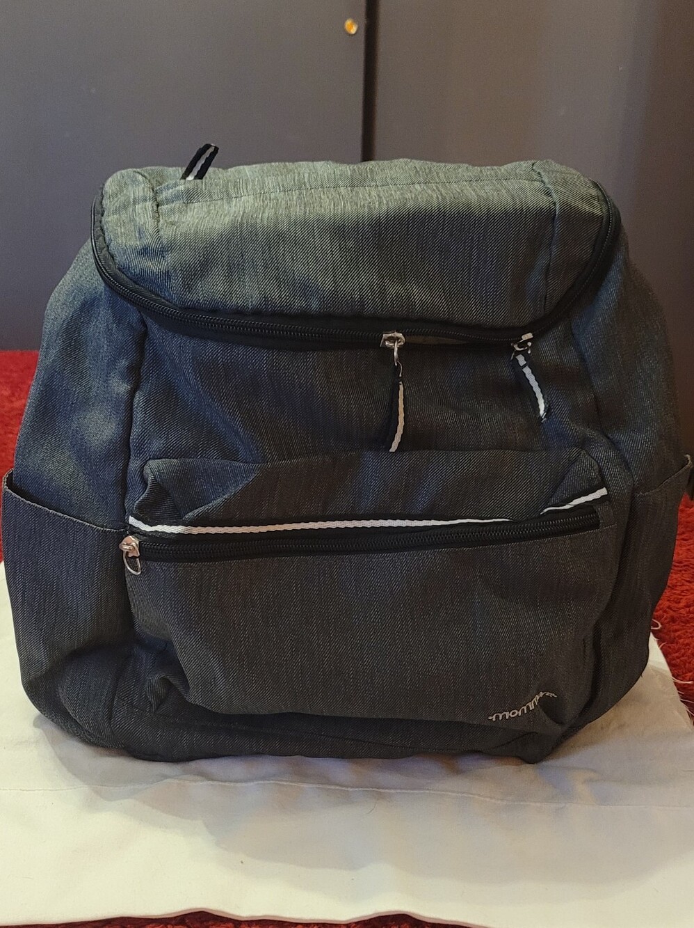 mommore gray diaper bag backpack